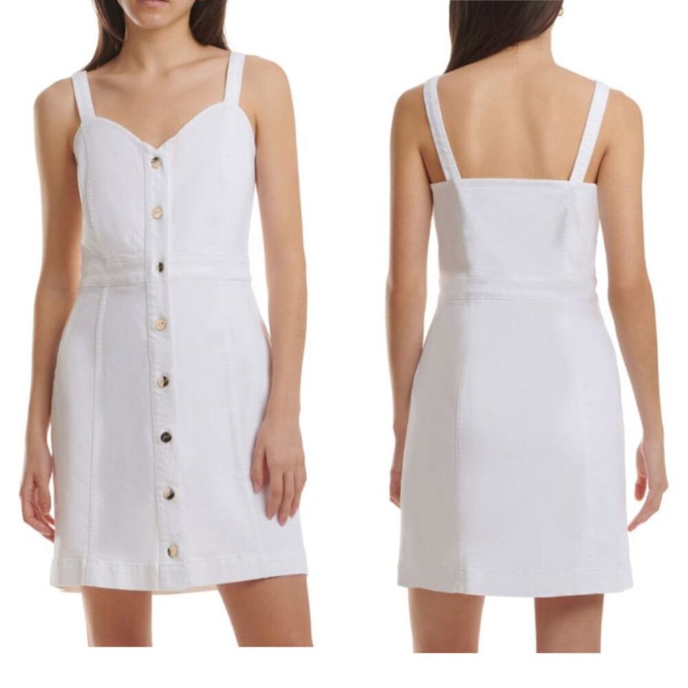 7 For All Mankind In Bloom Denim Mini Dress - Picture 2 of 3